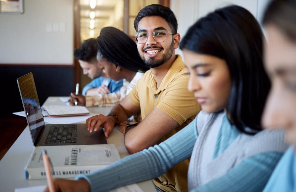 Students at a coaching center